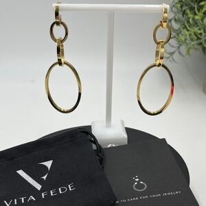 Vita Fede Gold Plated Cassio Modular Versatile Earrings